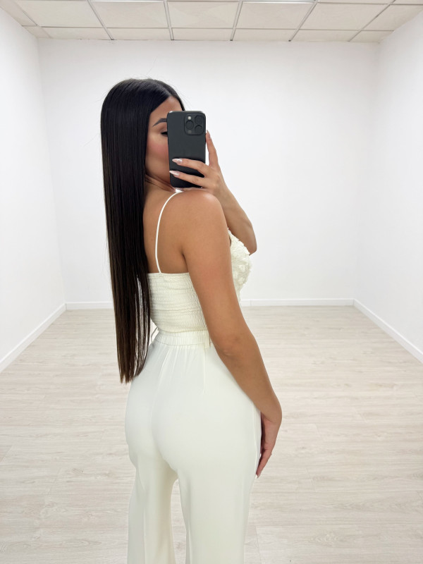 TOP FLOR VOLUMEN BEIGE